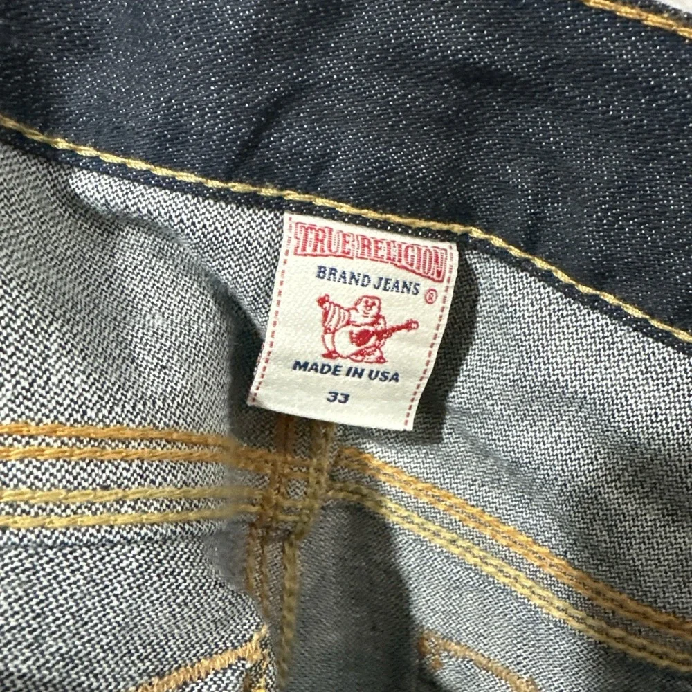 Vintage True‎ Religion Jeans Bobby QT Blue Dark Wash Size 33 Made In USA